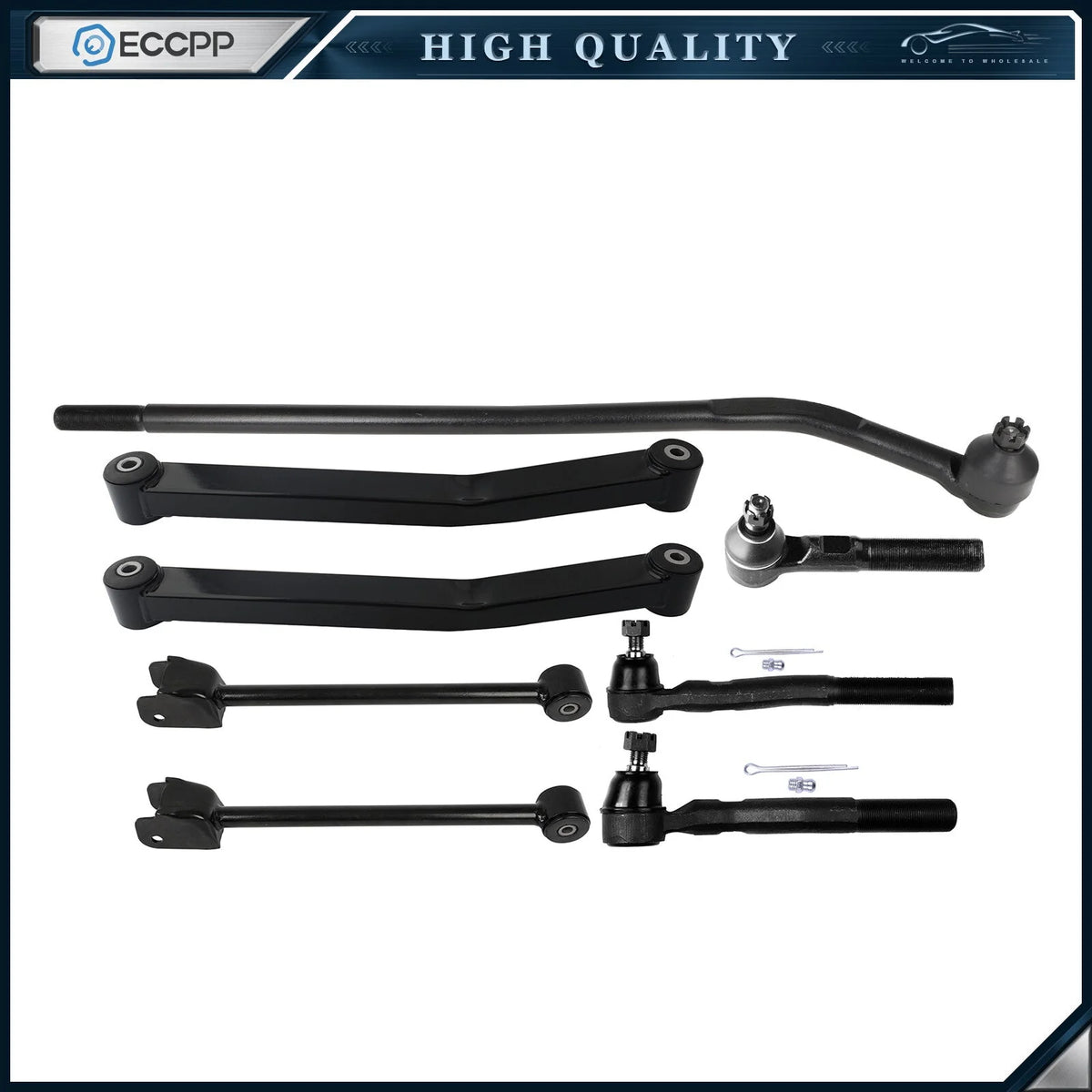 Front Upper & Lower Control Arms Tie Rod End Link For 2007-2017 Jeep Wrangler KOEEP [1]
