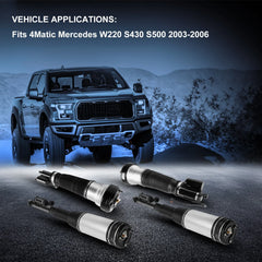 Front + Rear Air Suspension Struts Fits 4Matic Mercedes W220 S430 S500 2003-2006 6B93BC-57 [4]