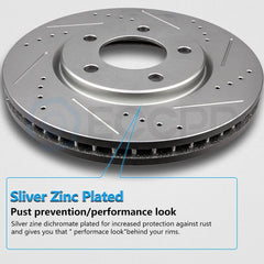 Front & Rear Disc Rotors + Brake Pads for 2003 - 2009 2010 2011 Honda Element 6B93BC-57 [4]