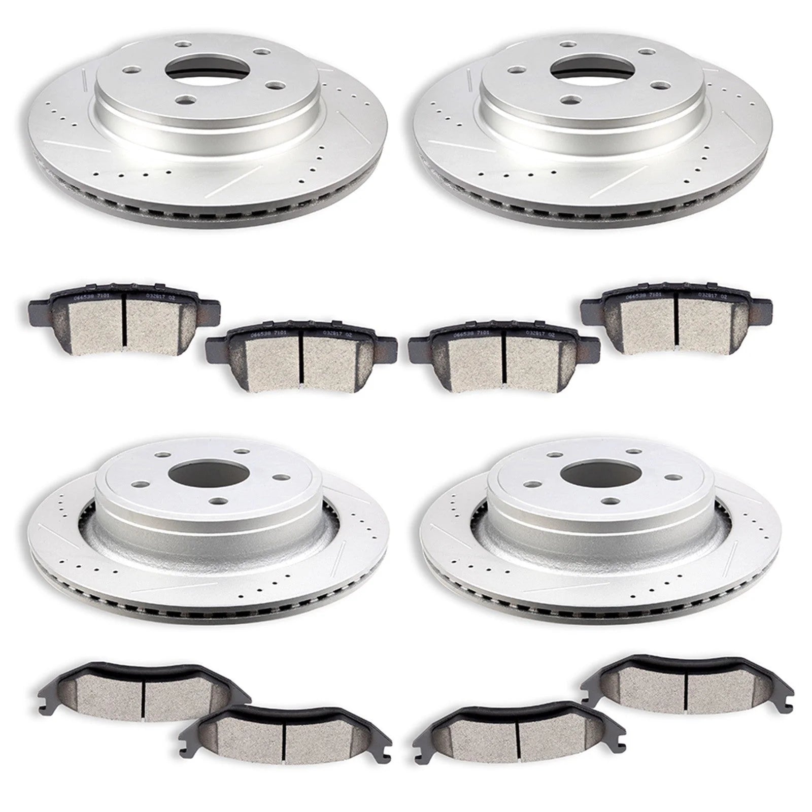 Front & Rear Disc Rotors + Brake Pads for Dodge Durango Ram 1500 Chrysler Aspen KOEEP [1]