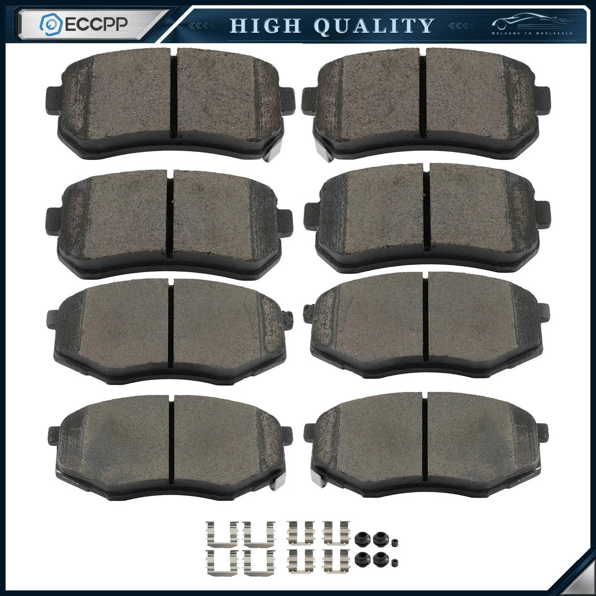 Front & Rear Performance Ceramic Pads For Hyundal Tucson 2011 - 2012 2.0L 2.4L KOEEP [1]