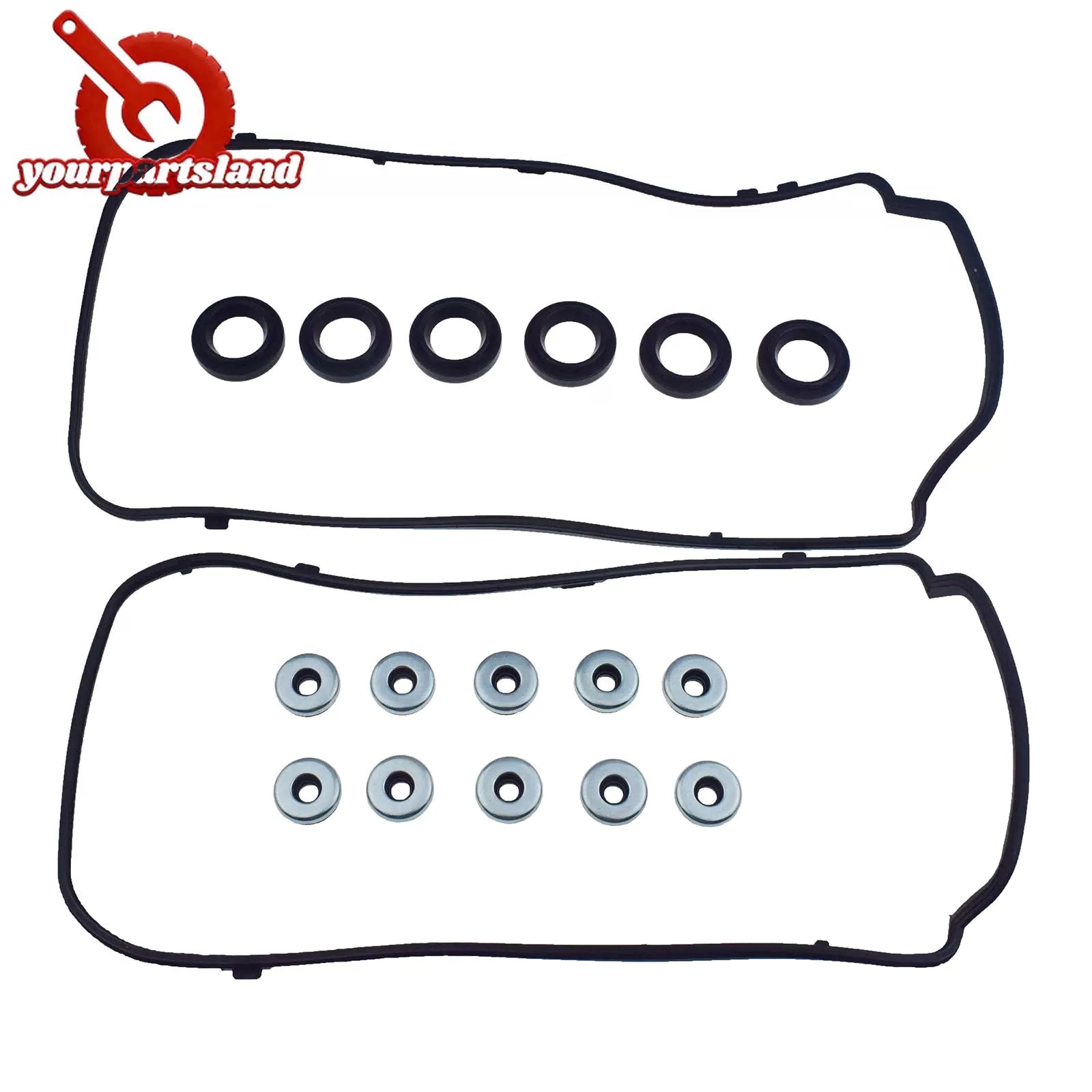 Front / Rear Valve Cover Gasket Kit For Honda Acura PILOT MDX V6 Cylinders 08-17 6B93BC-57 [2]