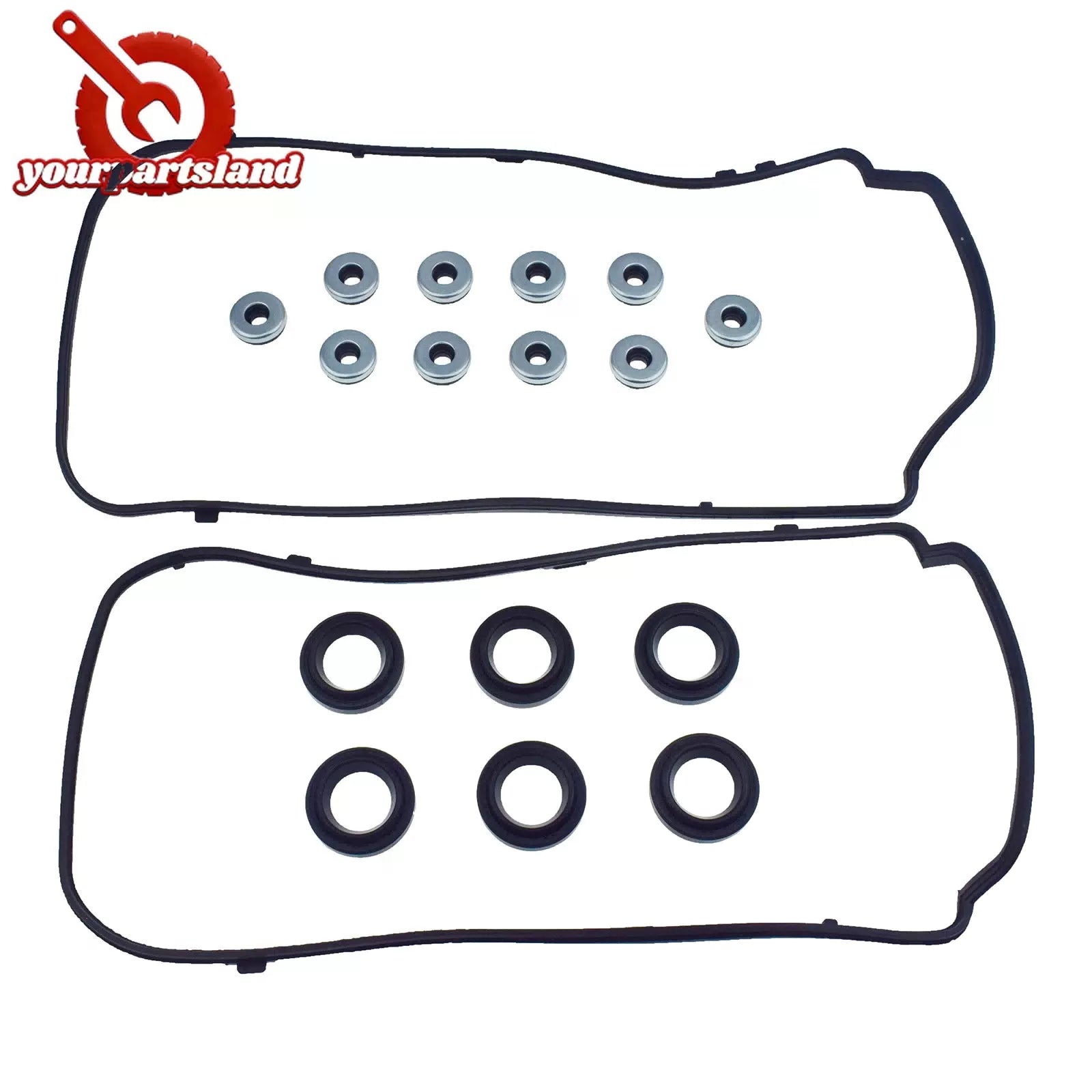 Front / Rear Valve Cover Gasket Kit For Honda Acura PILOT MDX V6 Cylinders 08-17 6B93BC-57 [5]