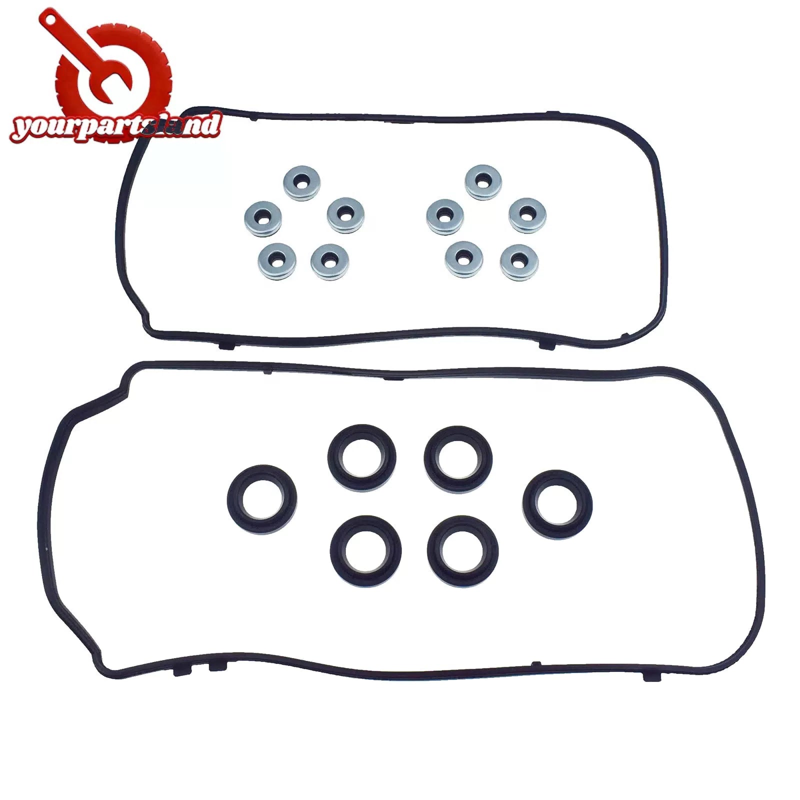 Front / Rear Valve Cover Gasket Kit For Honda Acura PILOT MDX V6 Cylinders 08-17 6B93BC-57 [8]