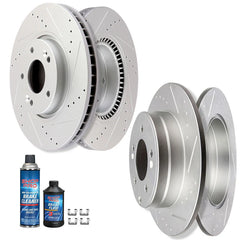 Front and Rear Brake Drilled & Slotted Rotors For 2005-2015 Hyundai Sonata Kia KOEEP [1]