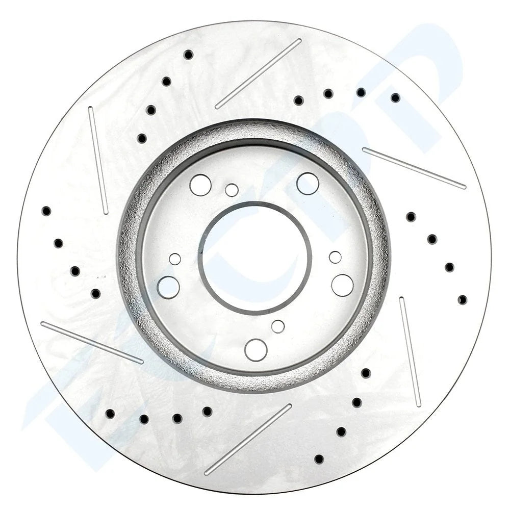 Front and Rear Disc Rotors + Ceramic Brake Pads for 2002 2003 2004 Honda CR-V 6B93BC-57 [5]