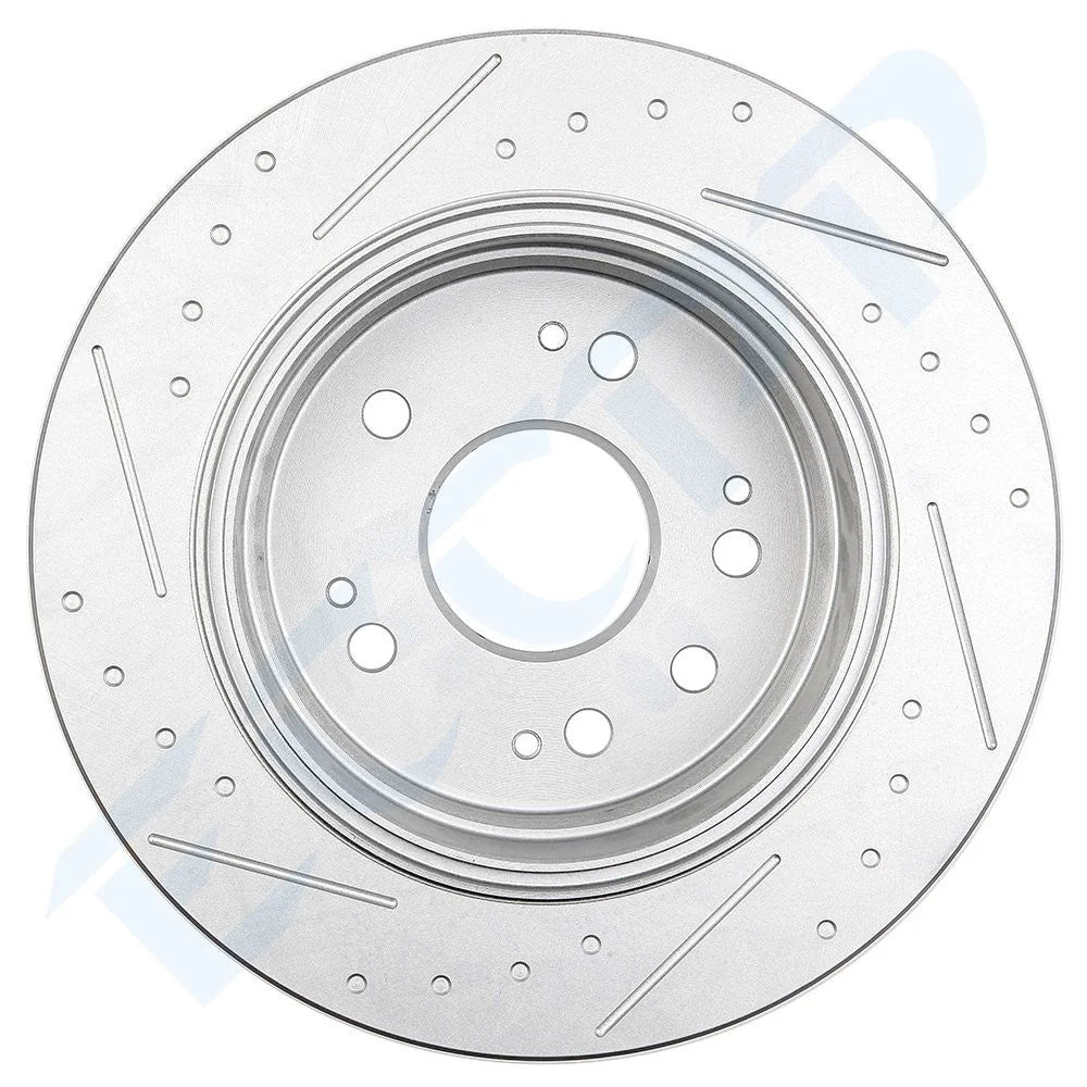 Front and Rear Disc Rotors + Ceramic Brake Pads for 2002 2003 2004 Honda CR-V 6B93BC-57 [6]