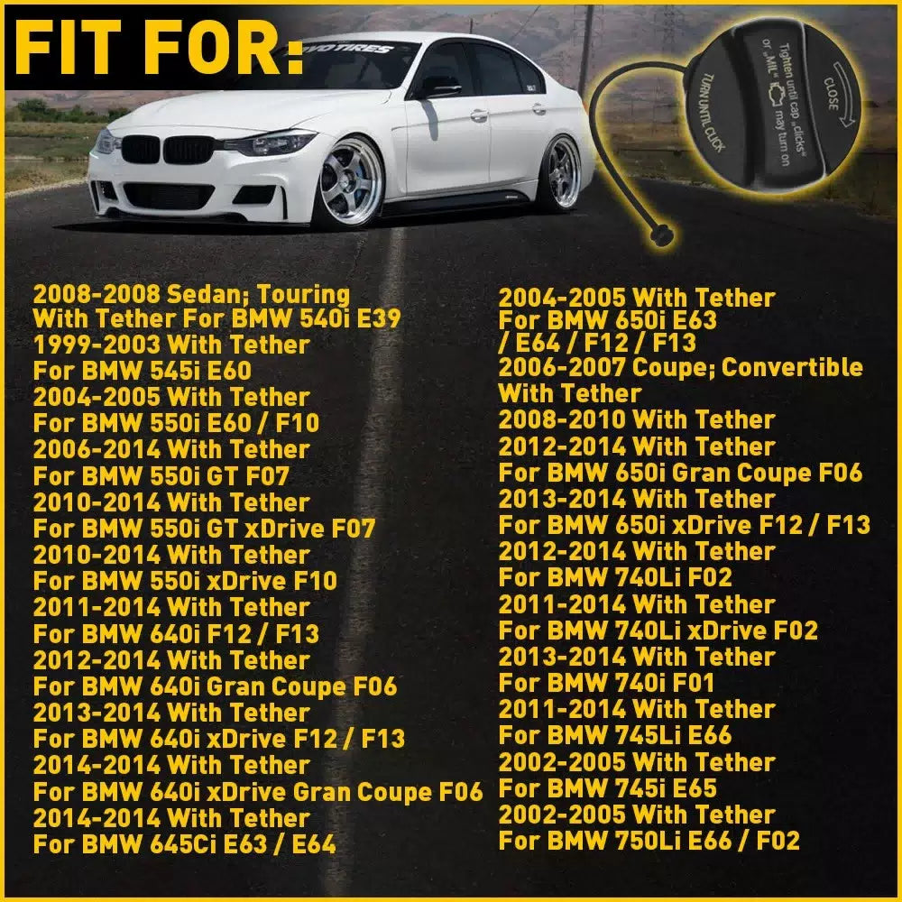 Fuel Gas Tank Filler Cap For BMW 645Ci 650i 740Li 745i 750i 750Li 760i 760Li 6B93BC-57 [11]