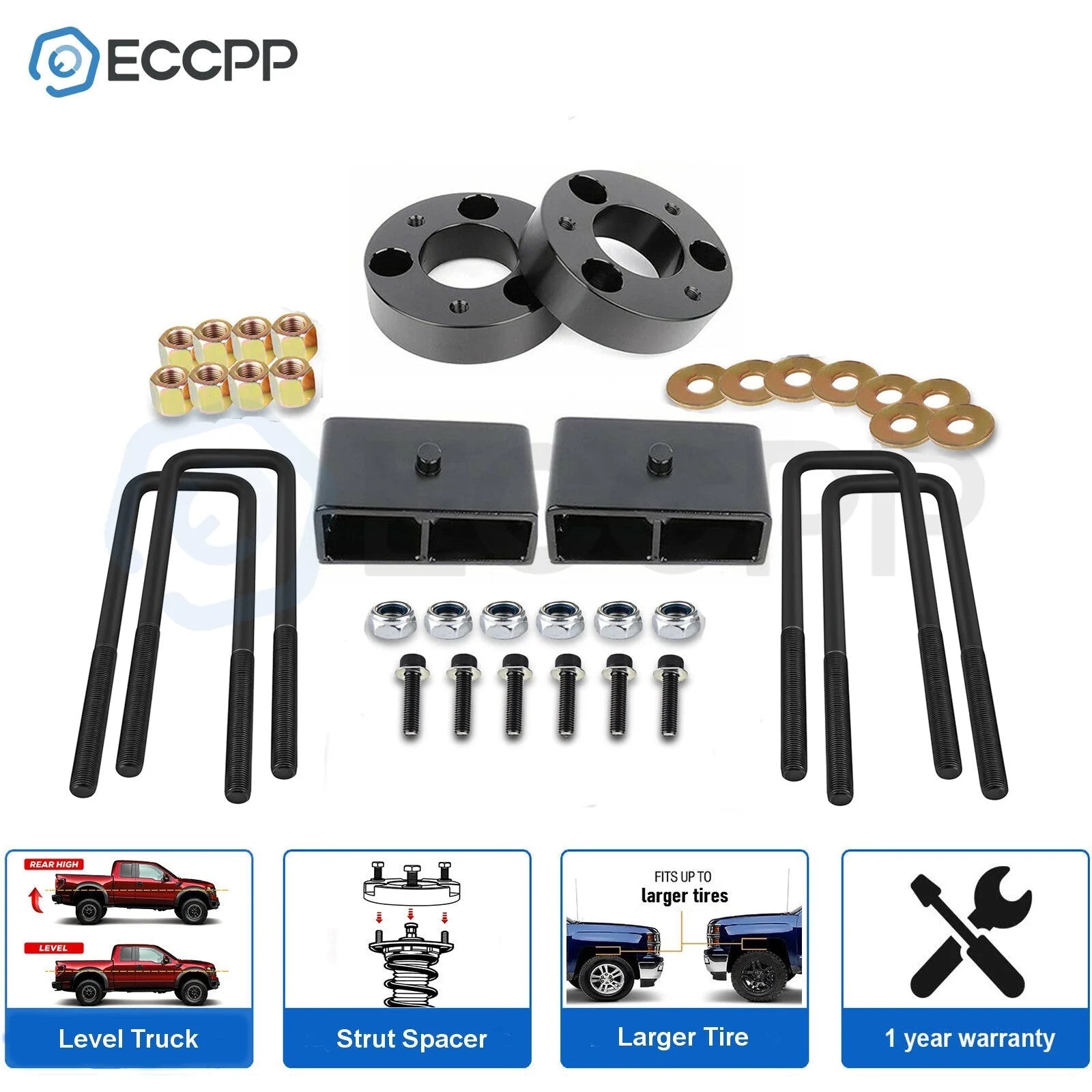 Full Set 2.5" Front 2" Rear Leveling Lift Kit For Nissan Frontier 2005 2006-2023 KOEEP [1]