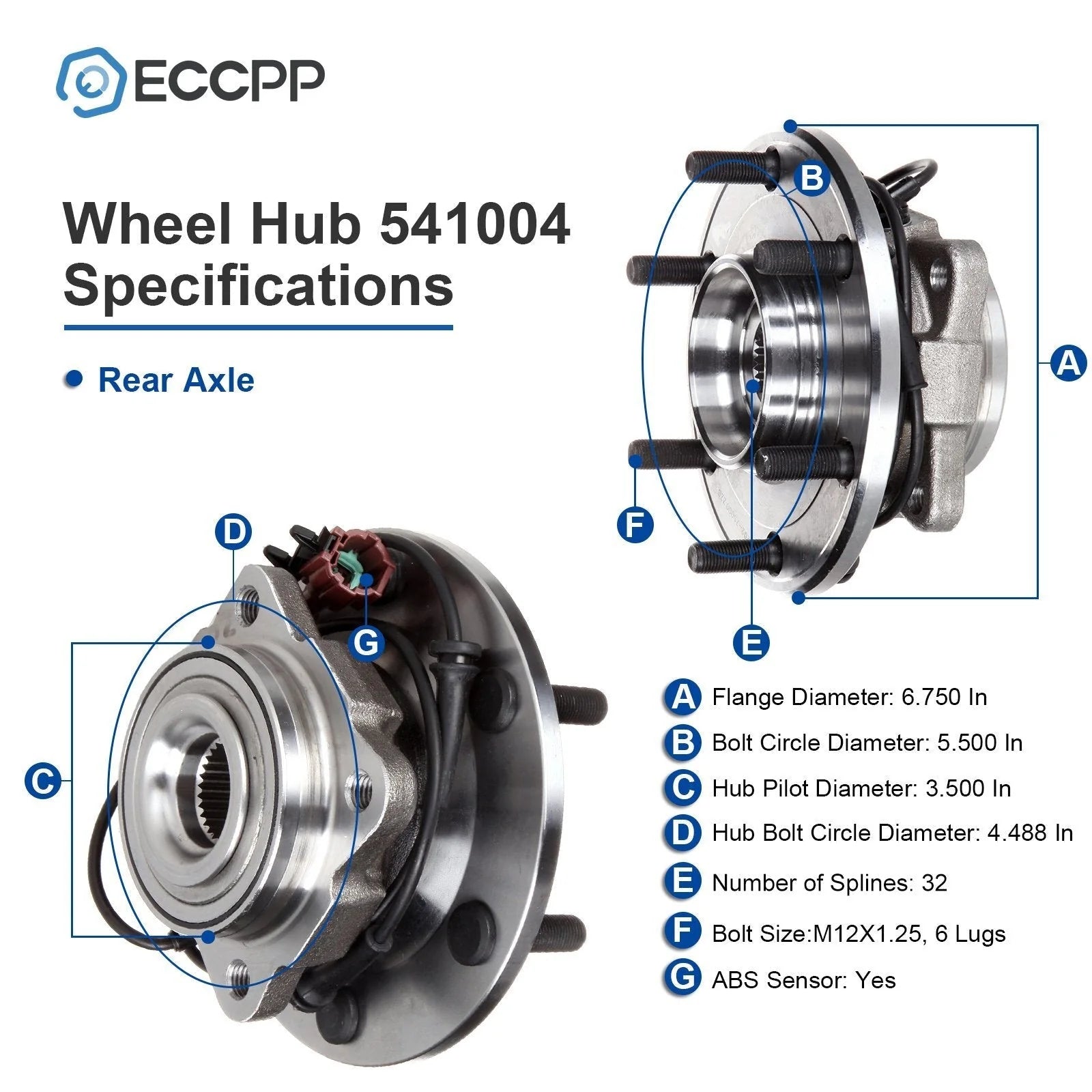 Full Set Wheel Hub Bearing Front Rear For Nissan Armada Infiniti Qx56 2005-2007 6B93BC-57 [3]