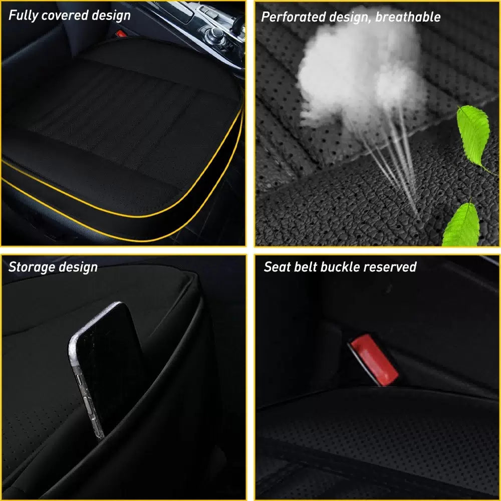 Full Surround Front Car Seat Cover Leather Pad Mat Auto Chair Cushion Protector 6B93BC-57 [9]