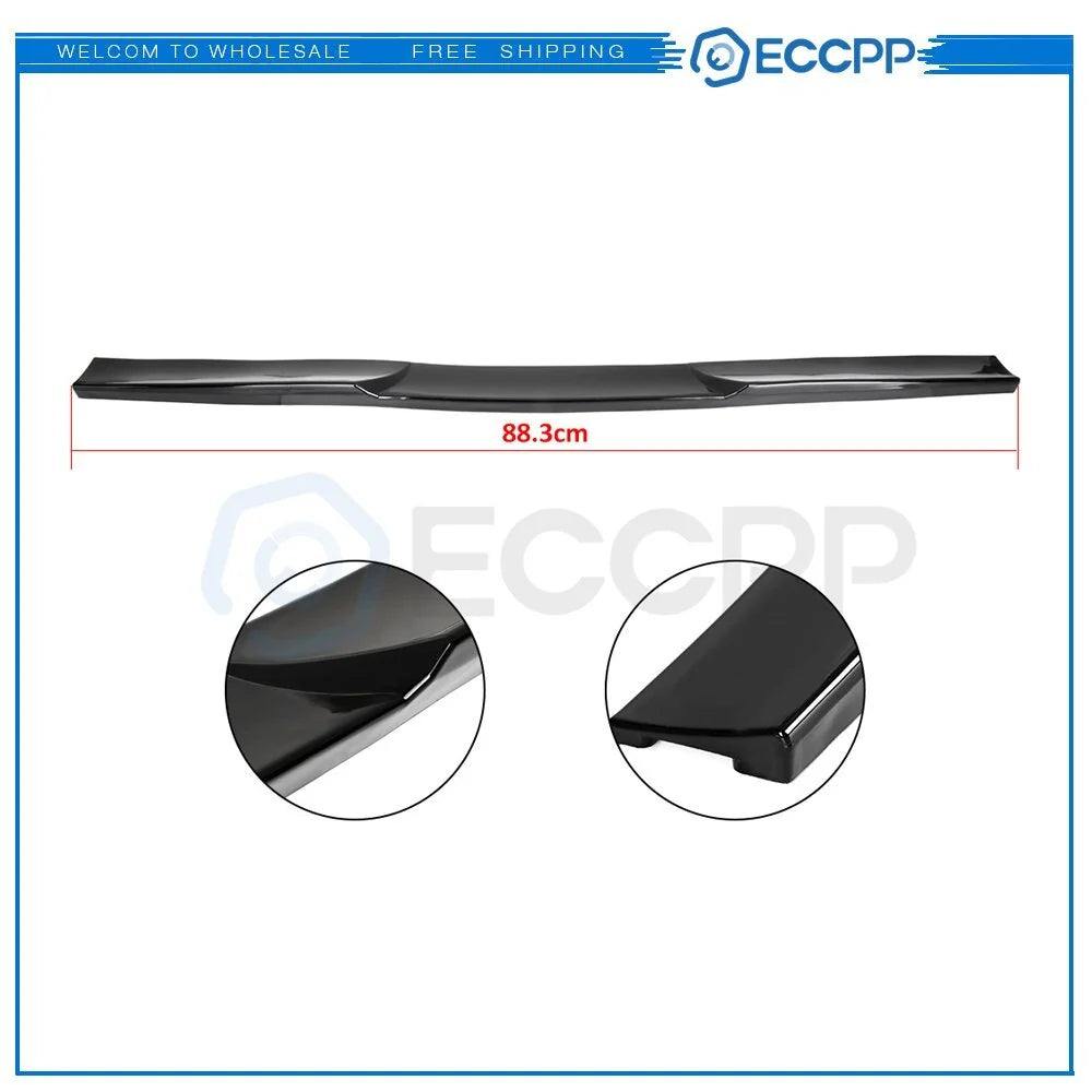 Glossy Black Universal Adjustale Window Top Roof Kit ABS 6B93BC-57 [2]