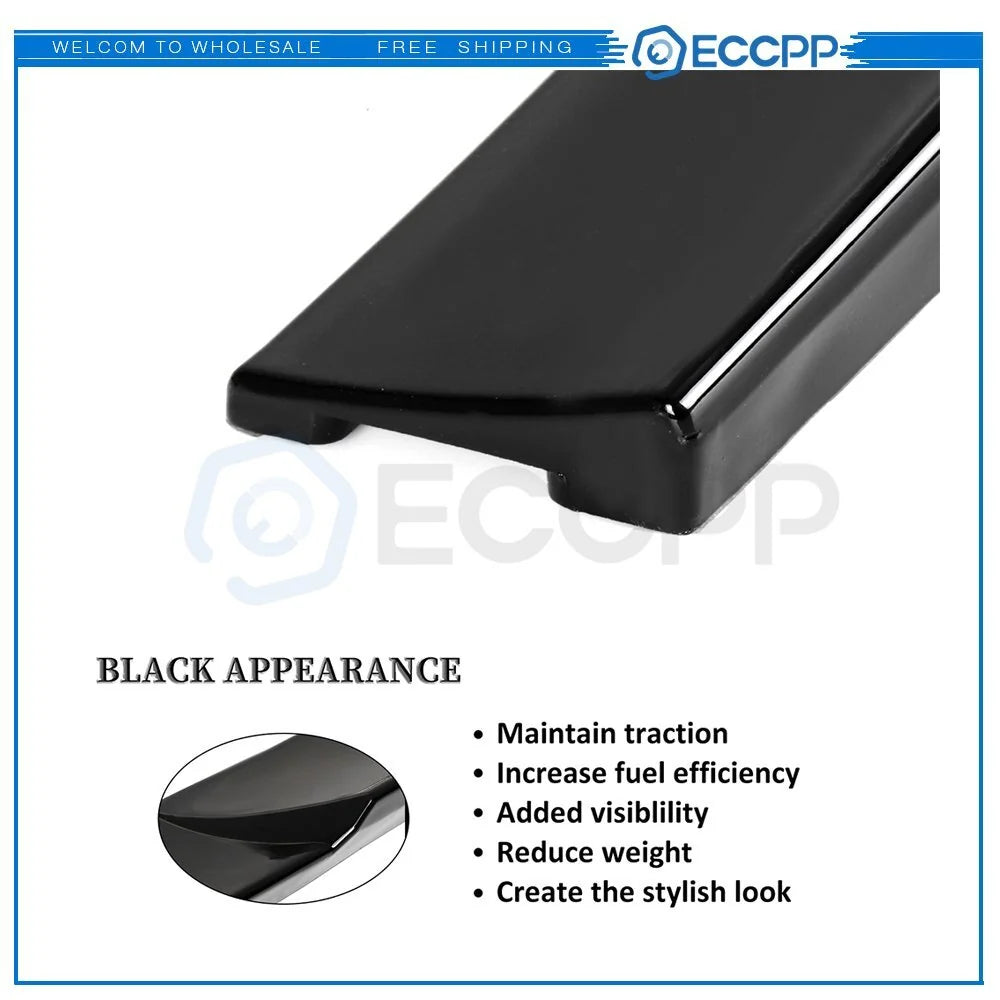 Glossy Black Universal Adjustale Window Top Roof Kit ABS 6B93BC-57 [3]