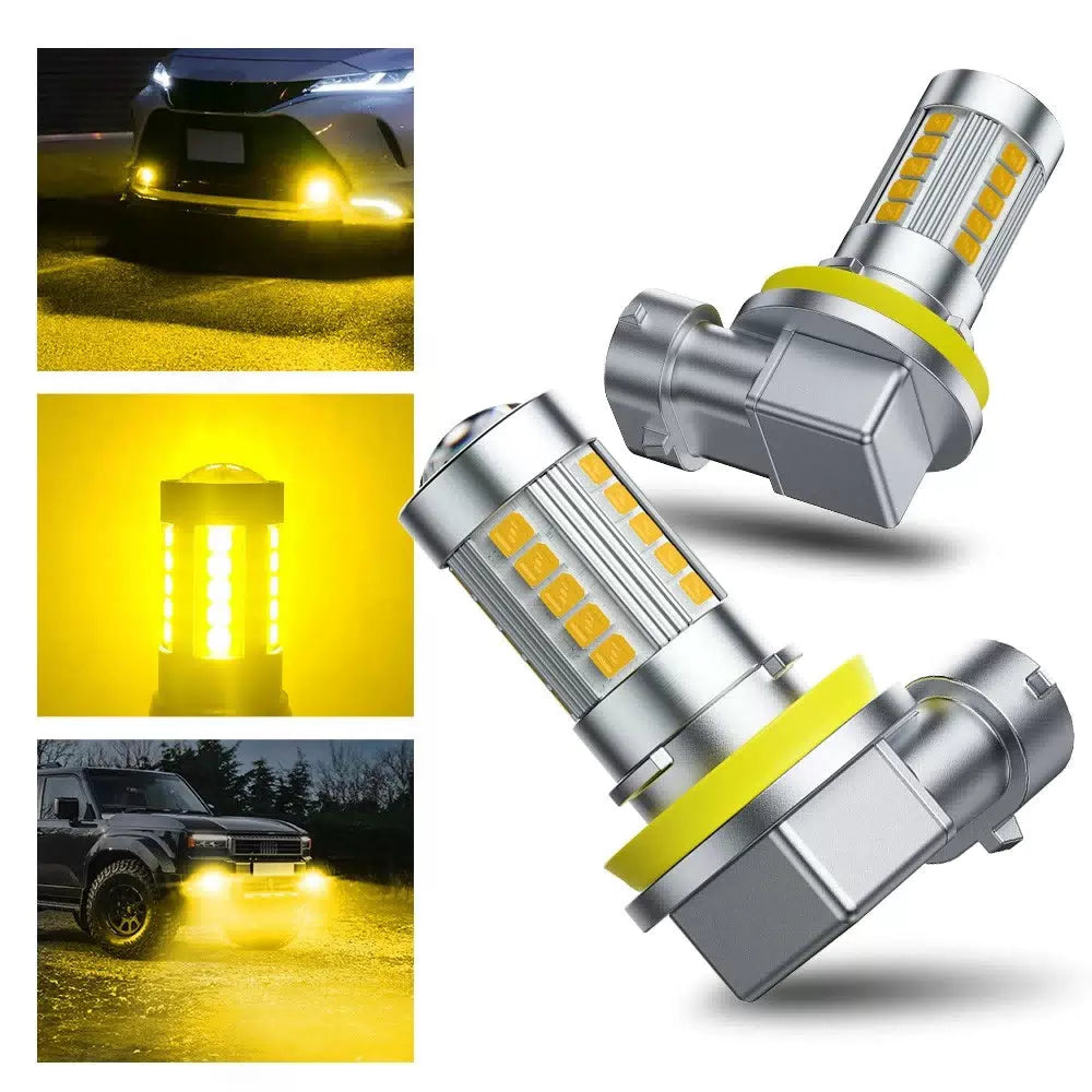H11 H8 LED Bulbs 3000K Golden Yellow Super Bright Fog Light DRL High Power 6G EA 6B93BC-57 [9]
