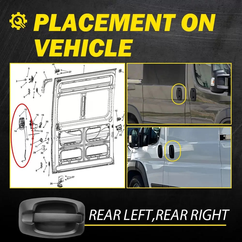 Handle Side Sliding Door Cable LH/RH For 2014-22 Ram ProMaster Van Assy EOA 6B93BC-57 [5]