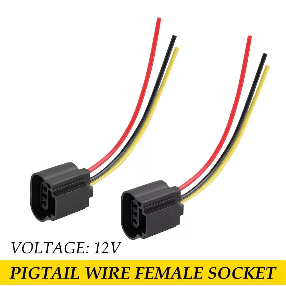 Harness Head Light Bulb Plug Repair H13 9008 Socket Wire Pigtail Female for Ford 6B93BC-57 [11]