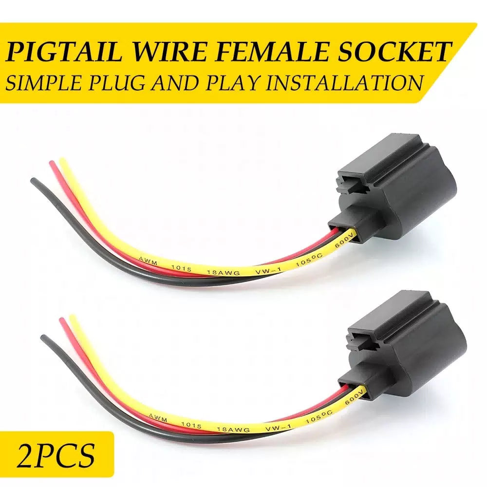 Harness Head Light Bulb Plug Repair H13 9008 Socket Wire Pigtail Female for Ford 6B93BC-57 [1]