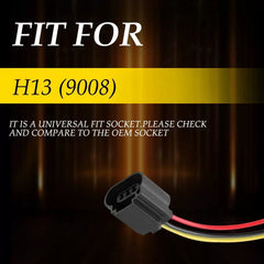 Harness Head Light Bulb Plug Repair H13 9008 Socket Wire Pigtail Female for Ford 6B93BC-57 [2]