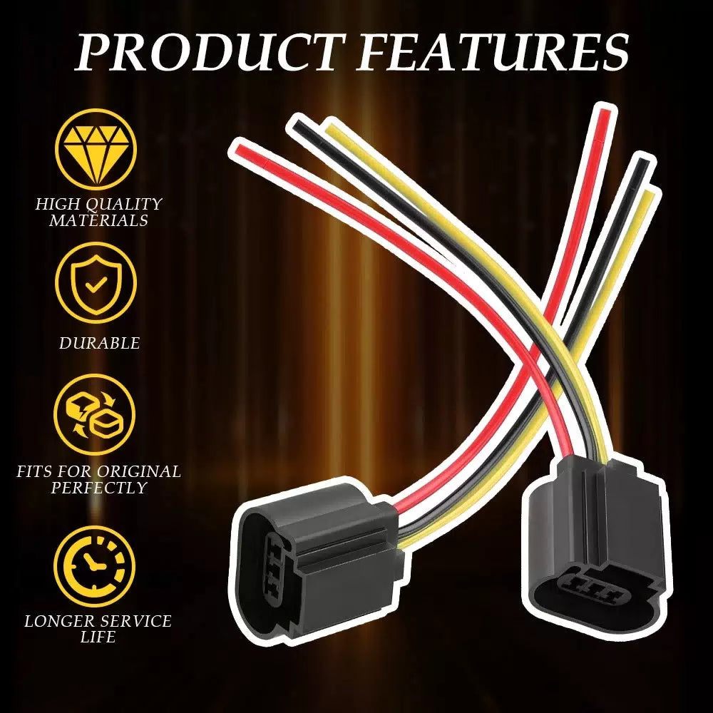 Harness Head Light Bulb Plug Repair H13 9008 Socket Wire Pigtail Female for Ford 6B93BC-57 [4]