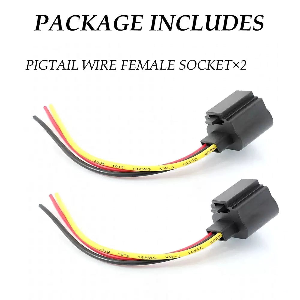 Harness Head Light Bulb Plug Repair H13 9008 Socket Wire Pigtail Female for Ford 6B93BC-57 [6]