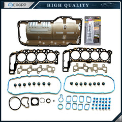 Head Gasket Set Oil Pan Gasket 99-03 For Jeep Dodge Dakota Ram 1500 Dakota 4.7L 6B93BC-57 [1]