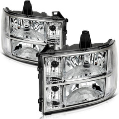 Headlight Assembly Chrome For 2007-2014 GMC Sierra 2500 HD 3500 HD 6B93BC-57 [2]