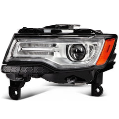 Headlight Assembly Chrome Housing For 2014-2016 Jeep Grand Cherokee w/Projector KOEEP [3]