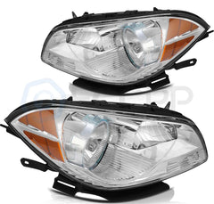 Headlight Assembly Pair for Chevy Malibu 2008-2012 Headlamp Chrome Housing 6B93BC-57 [4]