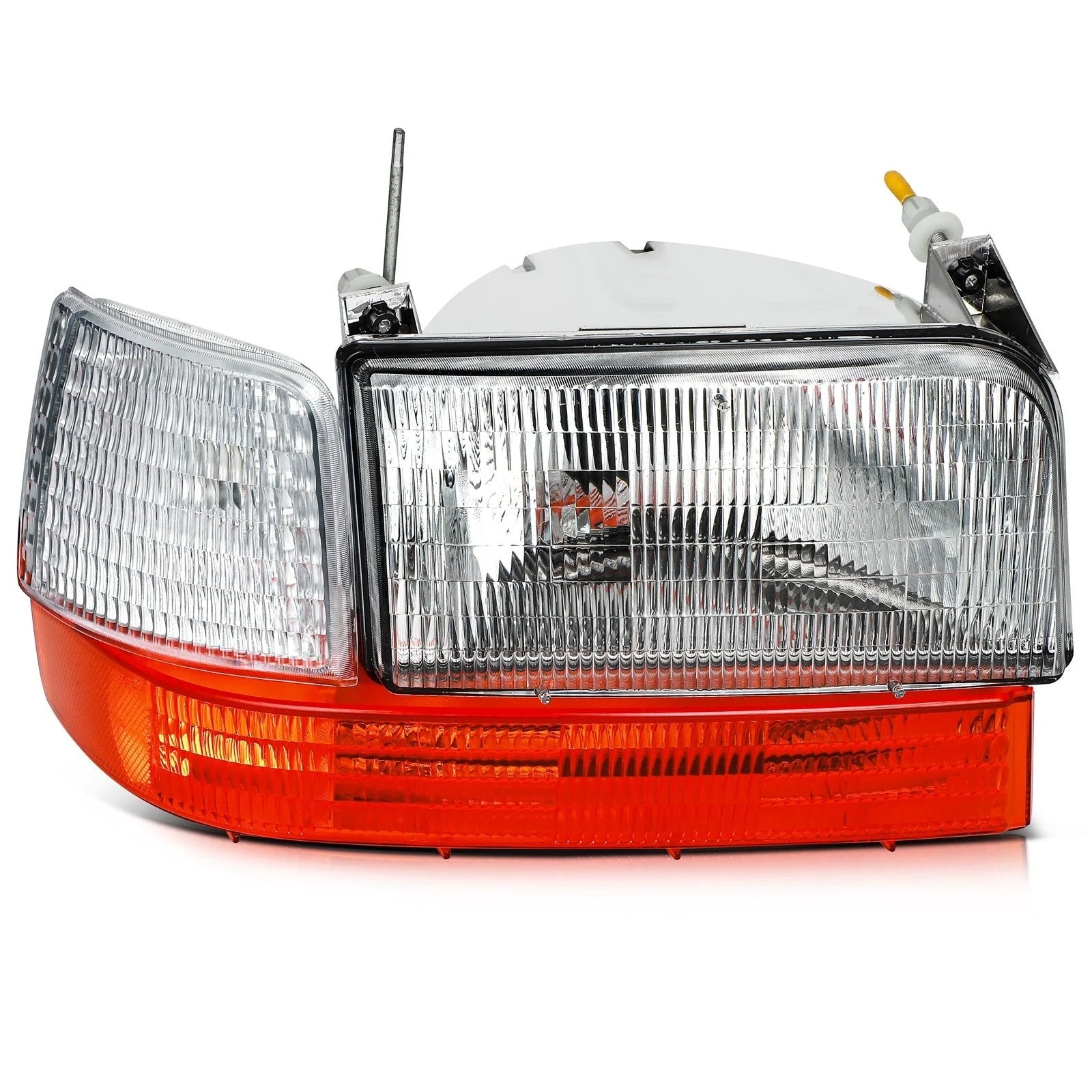 Headlights Assembly Bronco Chrome Housing For 92-96 Ford F-150 F-250 F-350 6B93BC-57 [4]