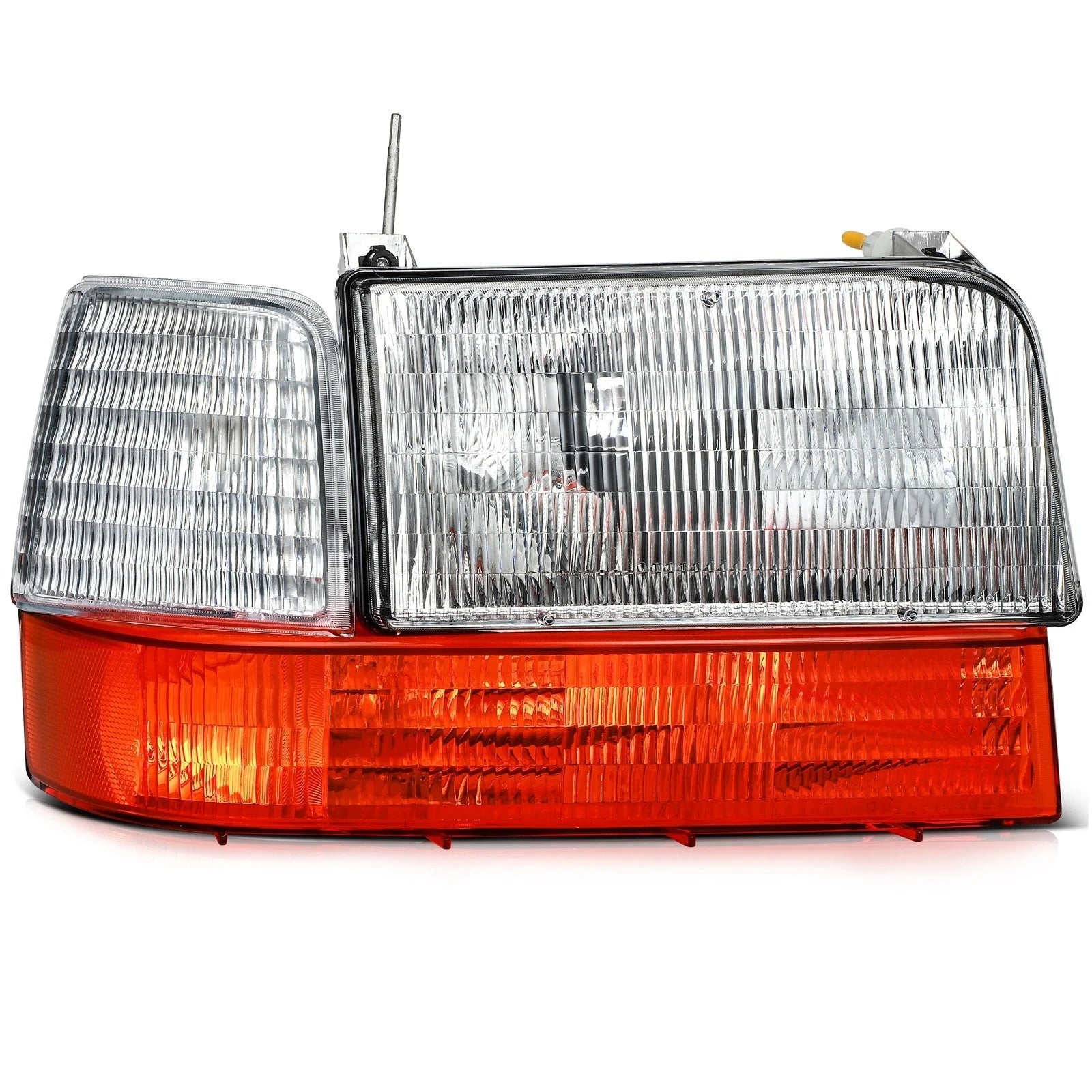 Headlights Assembly Bronco Chrome Housing For 92-96 Ford F-150 F-250 F-350 6B93BC-57 [5]