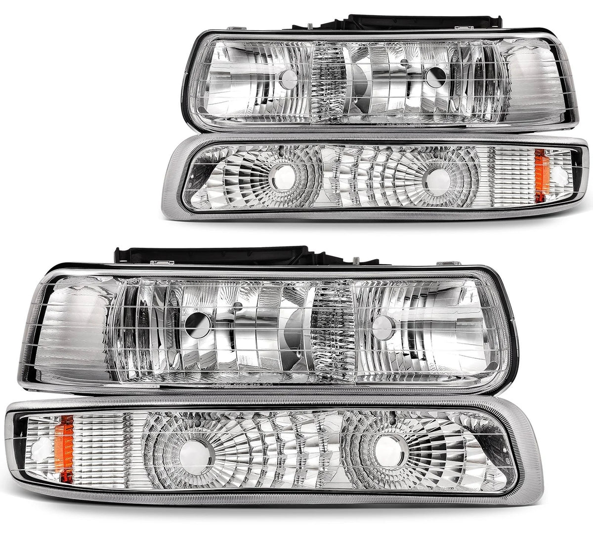 Headlights Assembly For 1999-2002 Chevy Silverado 2000-2006 Suburban Tahoe L+R 6B93BC-57 [1]