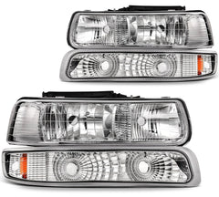 Headlights Assembly For 1999-2002 Chevy Silverado 2000-2006 Suburban Tahoe L+R 6B93BC-57 [1]