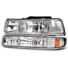 Headlights Assembly For 1999-2002 Chevy Silverado 2000-2006 Suburban Tahoe L+R 6B93BC-57 [2]