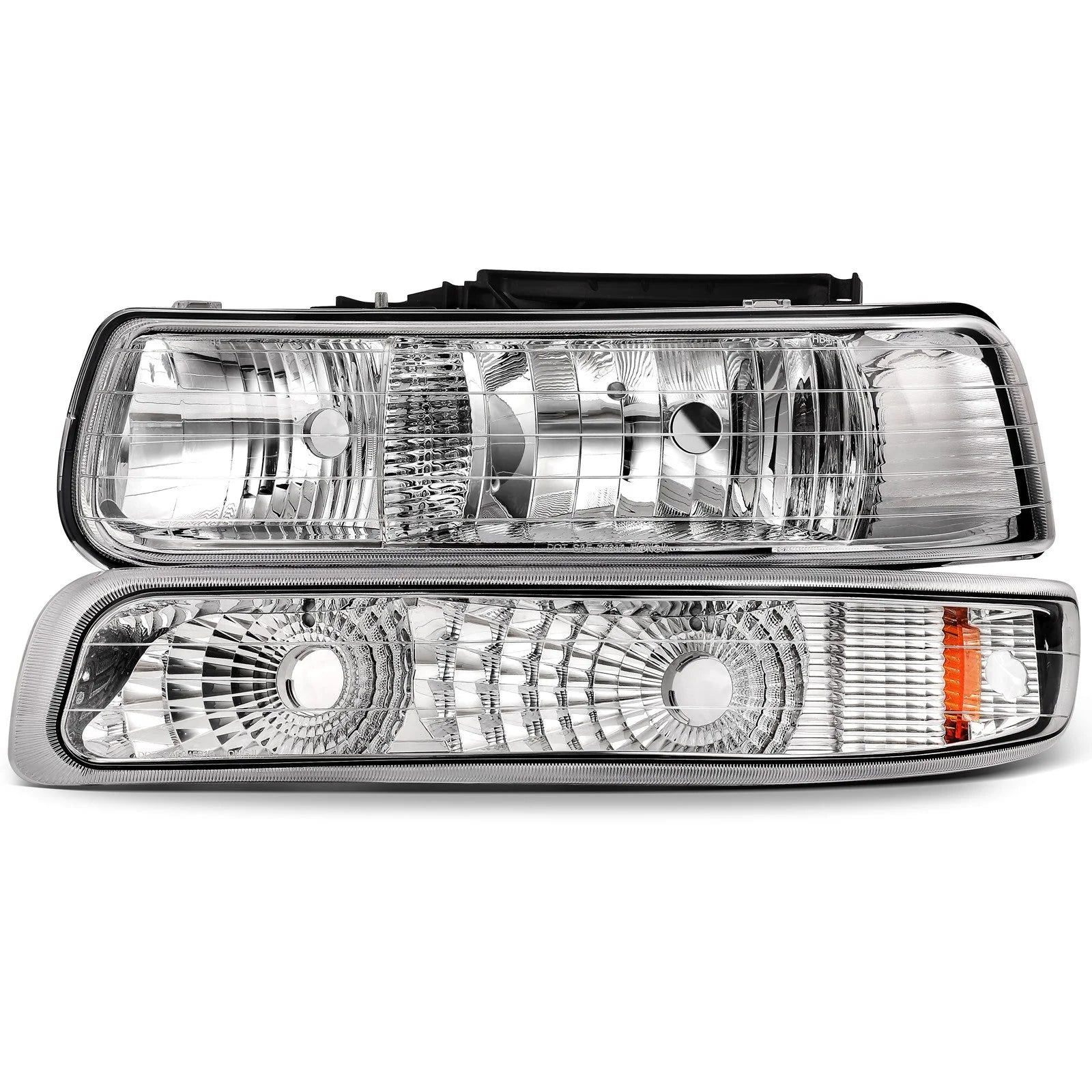 Headlights Assembly For 1999-2002 Chevy Silverado 2000-2006 Suburban Tahoe L+R 6B93BC-57 [4]