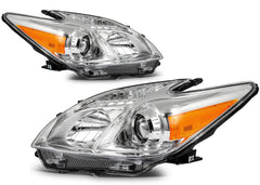 Headlights Assembly For 2010 2011 Toyota Prius Base 1.8L w/Projector Pair Chrome 6B93BC-57 [1]