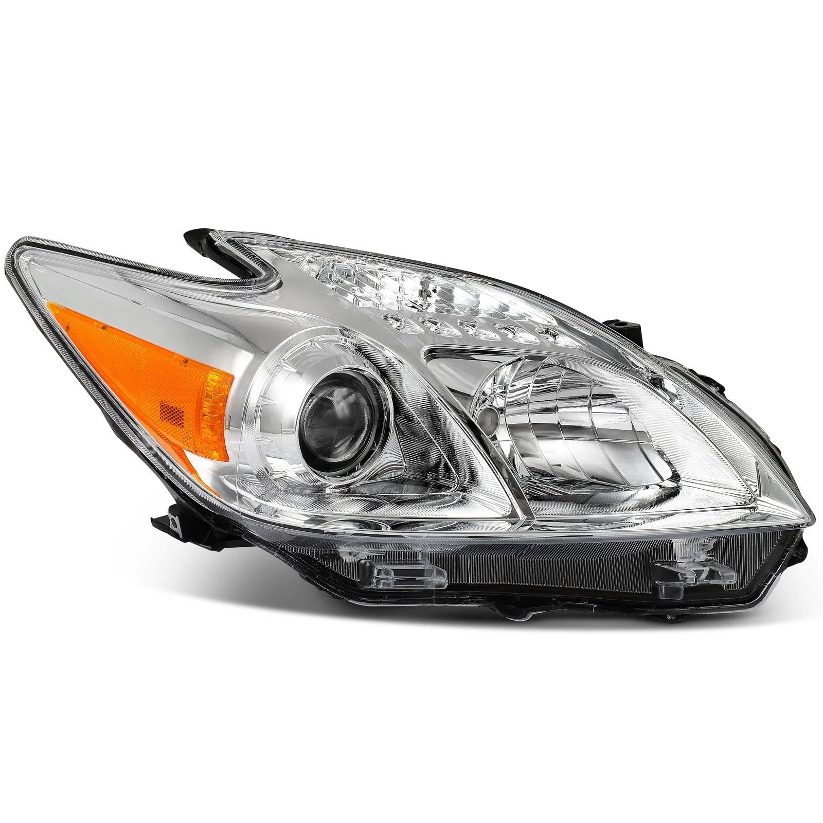 Headlights Assembly For 2010 2011 Toyota Prius Base 1.8L w/Projector Pair Chrome 6B93BC-57 [2]