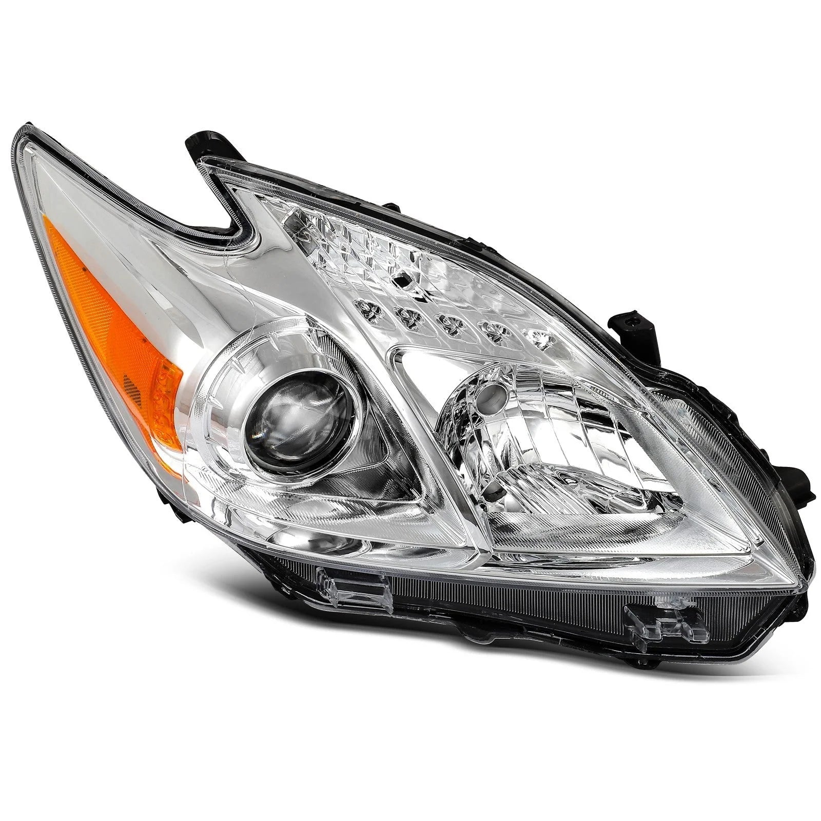 Headlights Assembly For 2010 2011 Toyota Prius Base 1.8L w/Projector Pair Chrome 6B93BC-57 [4]