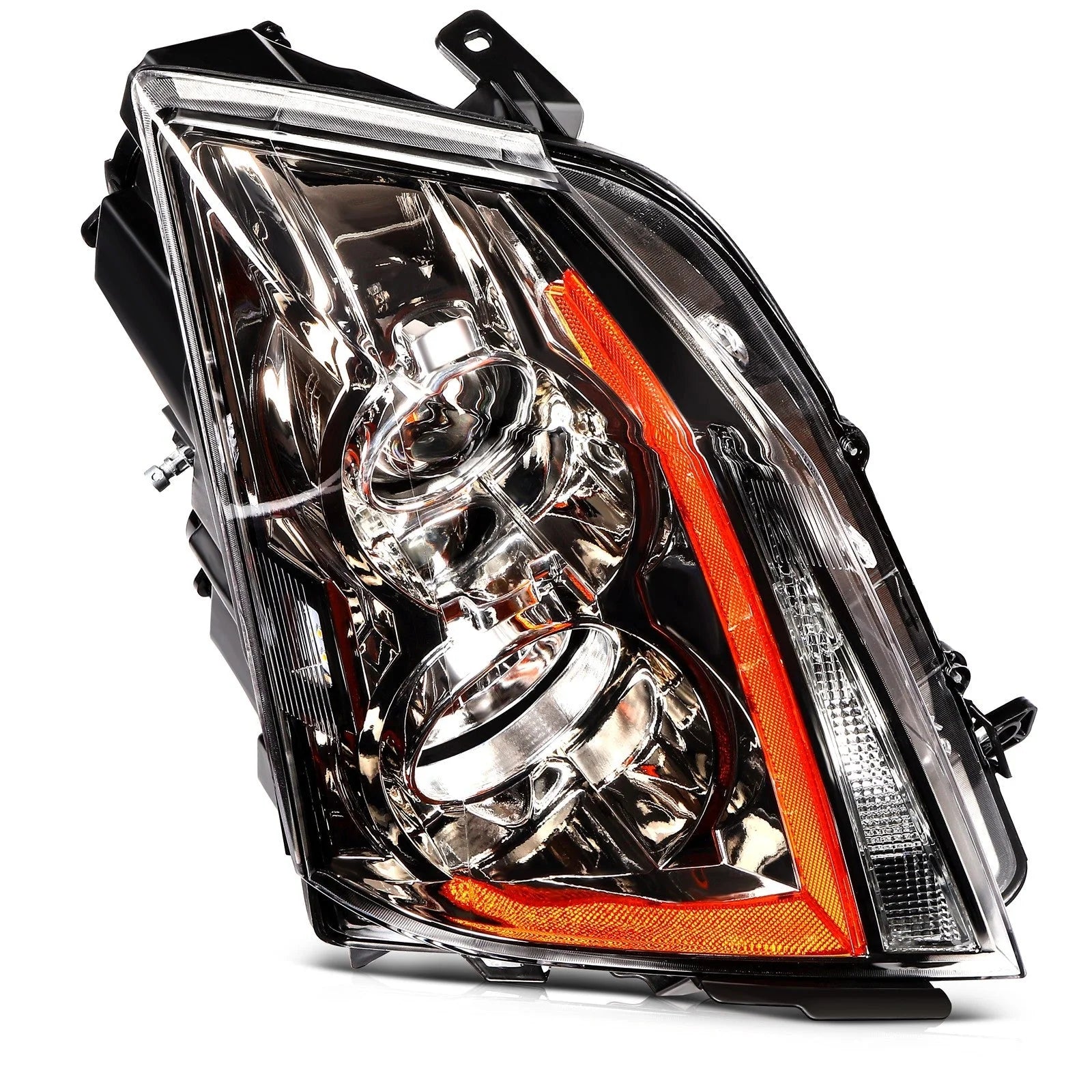 Headlights Assembly For 2014-2008 Cadillac CTS CT-S Left+Right [Halogen Type] 6B93BC-57 [10]