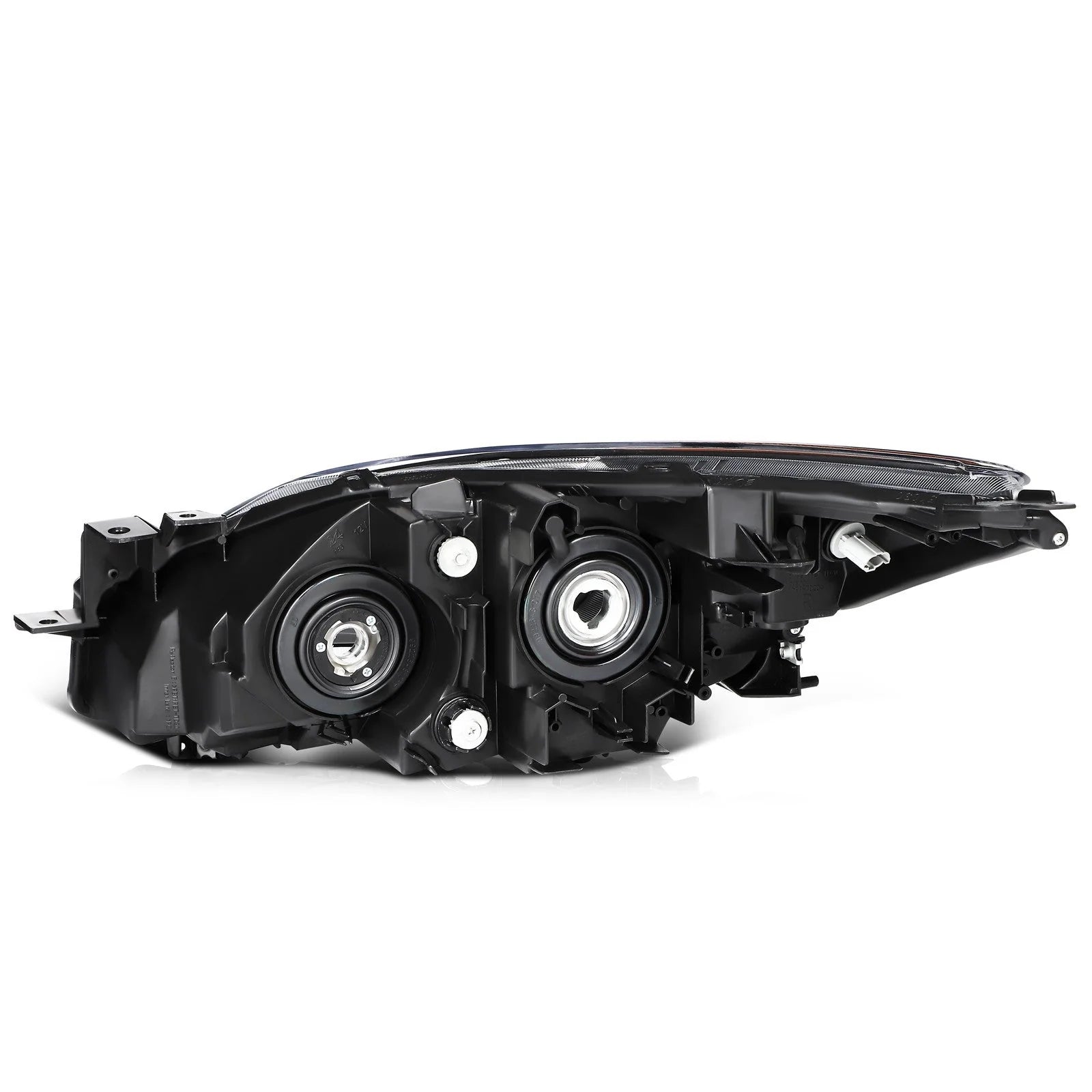 Headlights Assembly Left+Right For 2010-2013 Mazda 3 (5-Speed) Chrome w/Amber KOEEP [7]