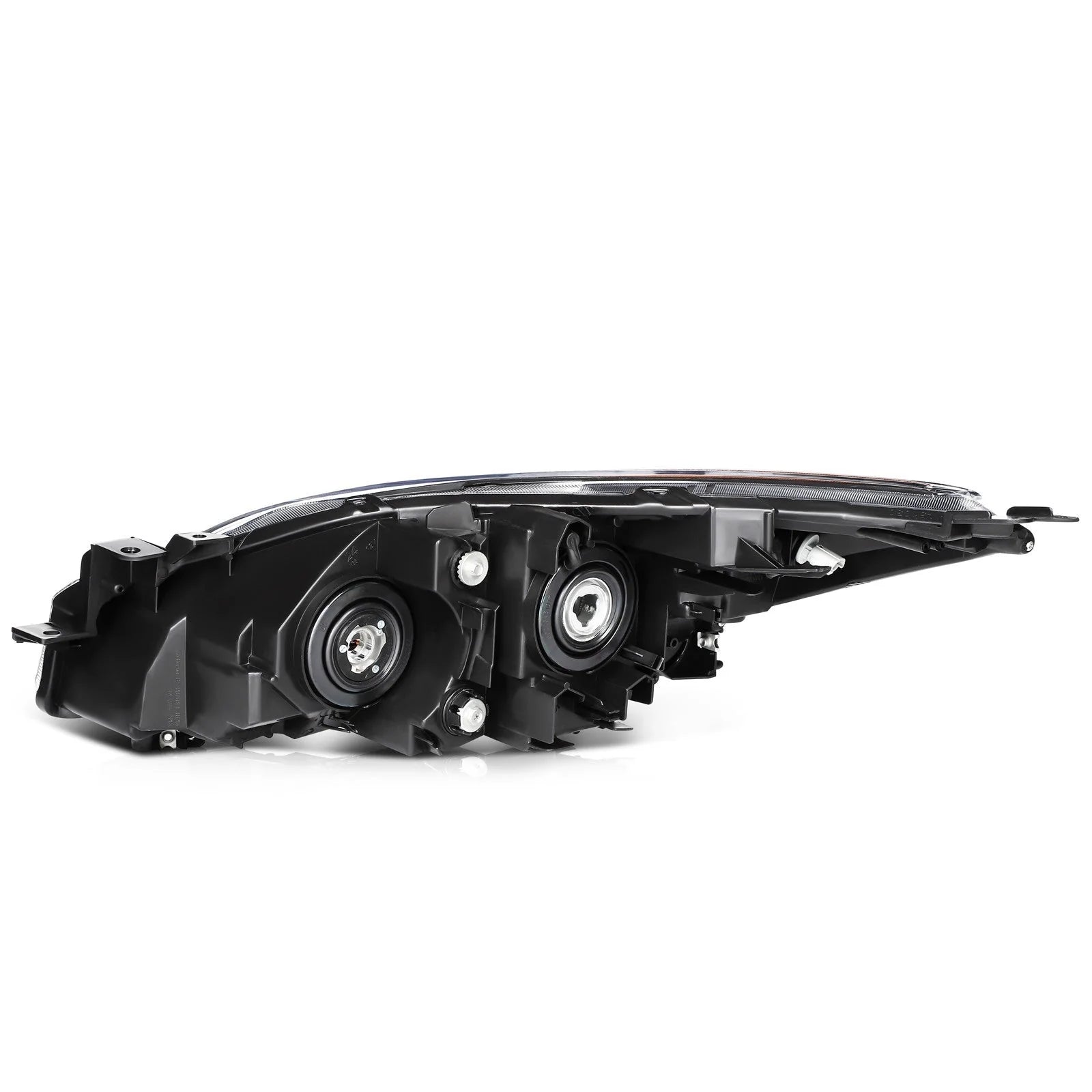 Headlights Assembly Left+Right For 2010-2013 Mazda 3 (5-Speed) Chrome w/Amber KOEEP [8]