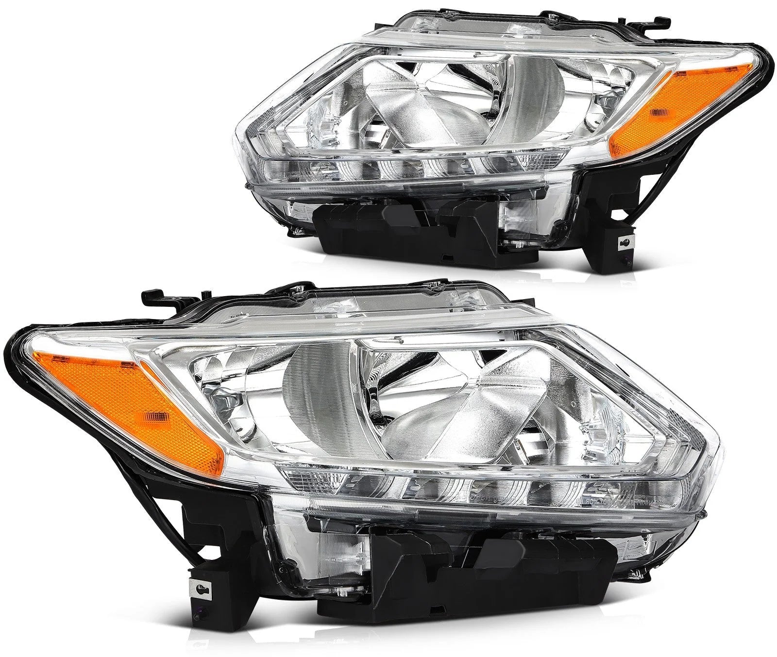 Headlights Assembly Pair For 2014 2015 2016 Nissan For Rogue Headlamp Left+Right 6B93BC-57 [2]