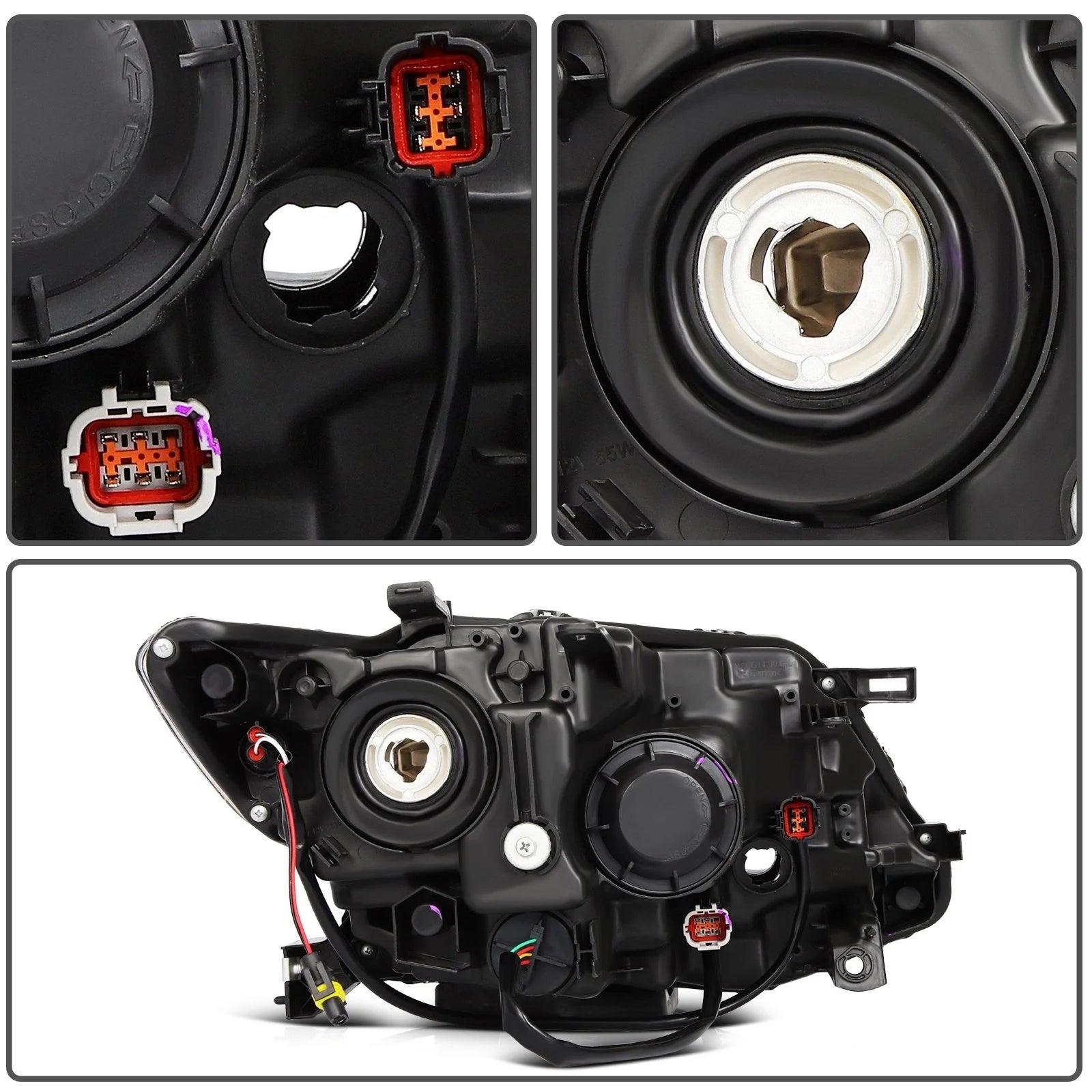 Headlights Assembly Pair For 2014 2015 2016 Nissan For Rogue Headlamp Left+Right 6B93BC-57 [7]