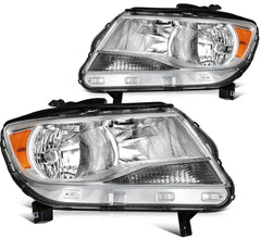 Headlights Assembly Pair For Chevy Colorado 2015-2022 Chrome Housing Clear Lens 6B93BC-57 [1]