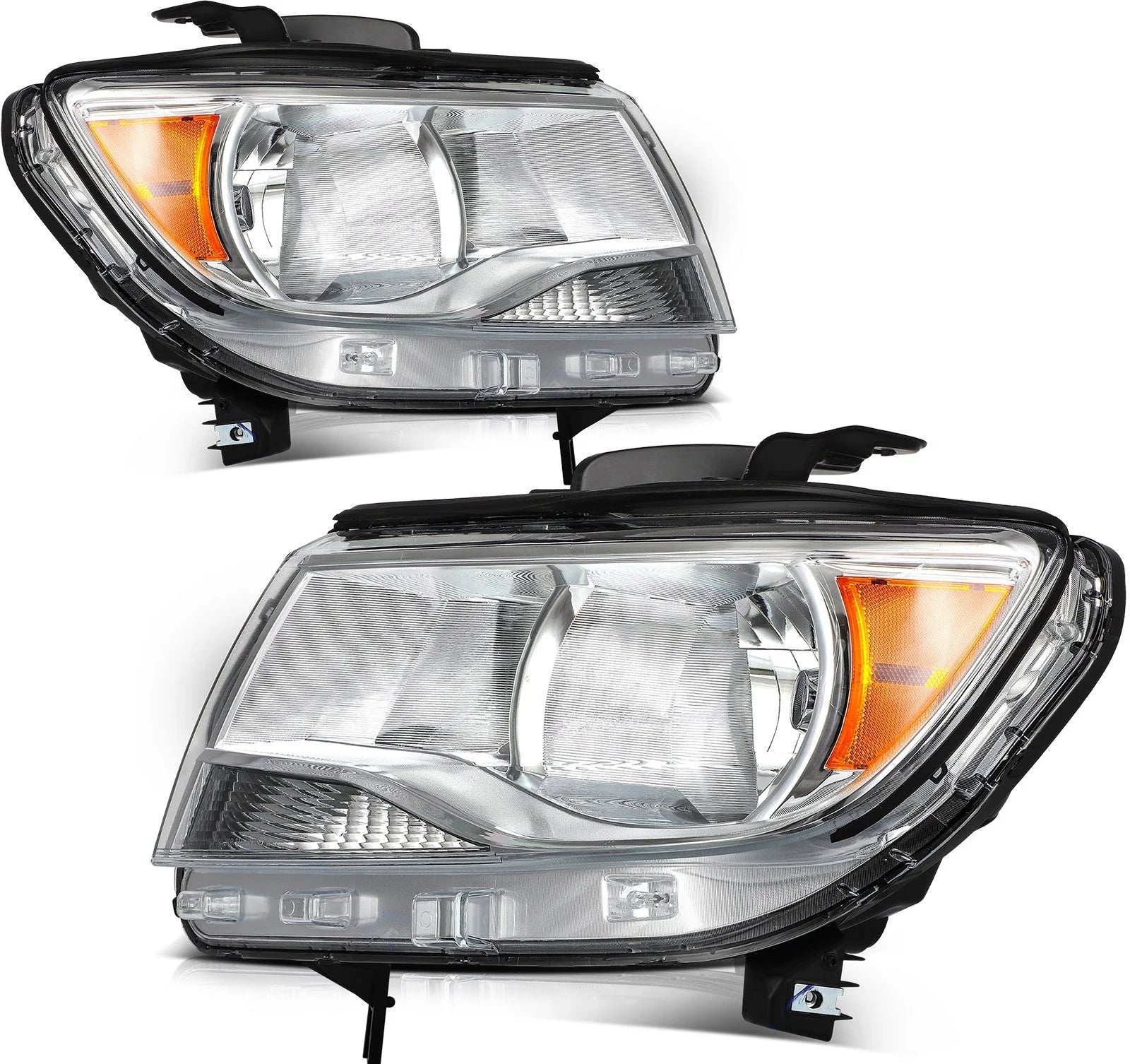 Headlights Assembly Pair For Chevy Colorado 2015-2022 Chrome Housing Clear Lens 6B93BC-57 [2]