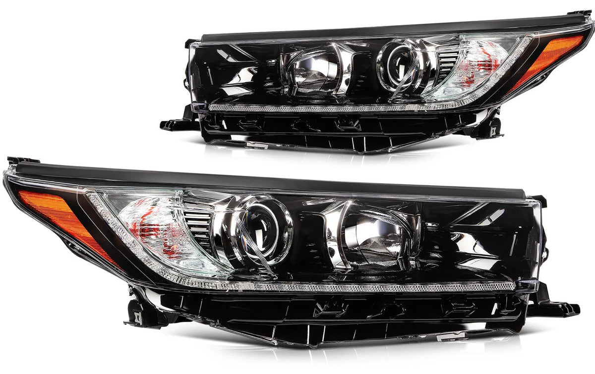 Headlights Assembly Pair For Toyota Highlander 2017-2019 w/LED DRL Projector 6B93BC-57 [1]
