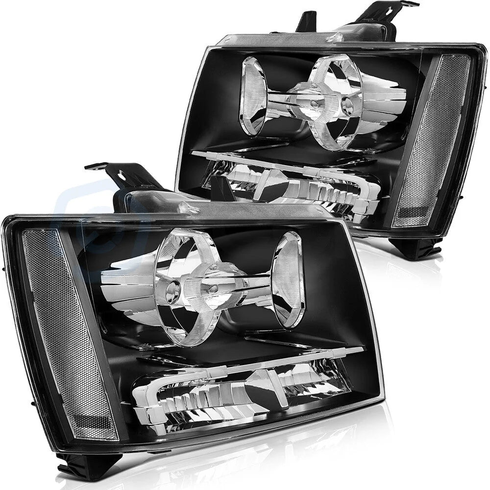 Headlights Assembly Set Fits Chevy Suburban 07-14 Headlamp Replacement Pair 6B93BC-57 [1]