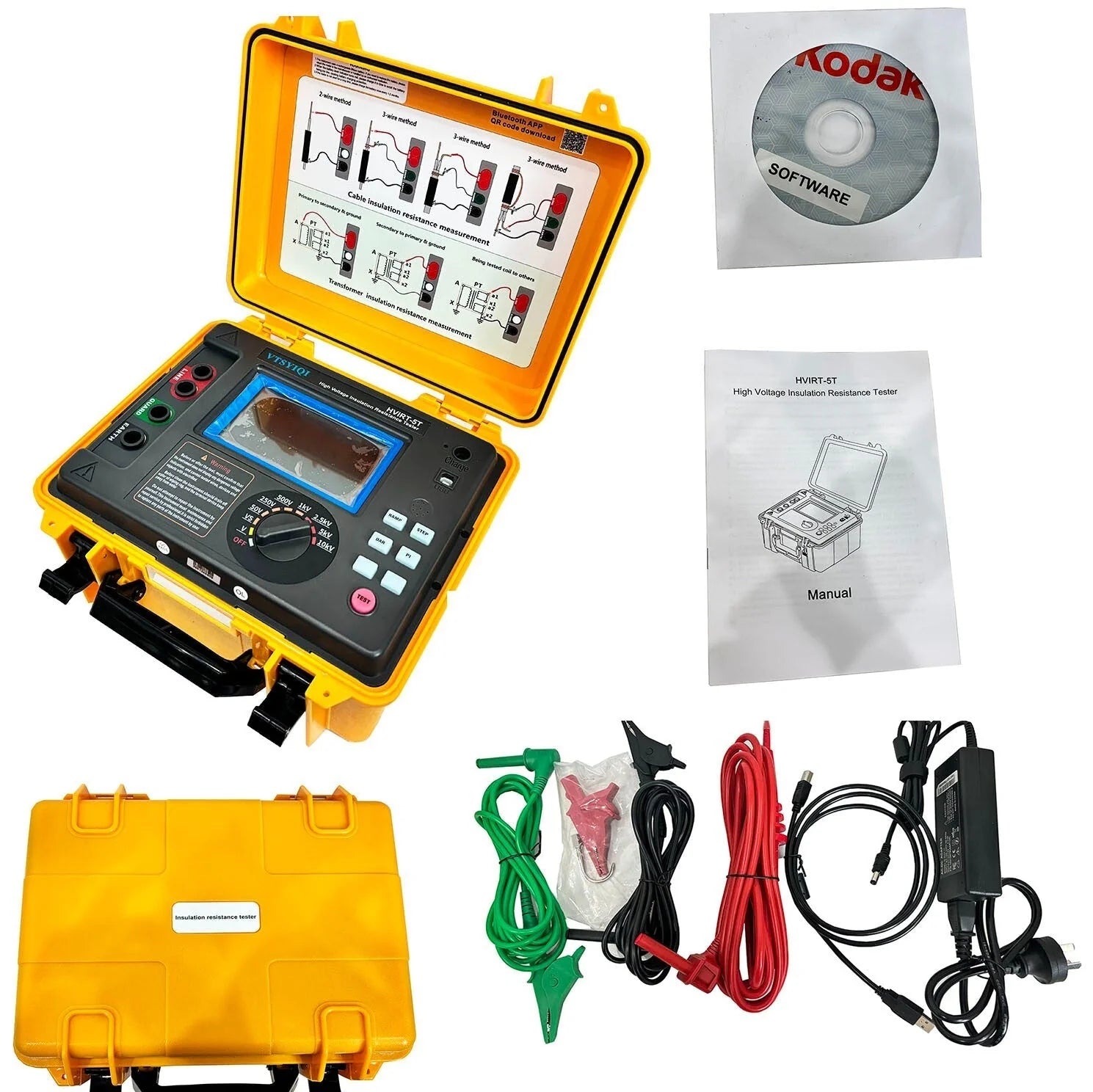 High Voltage Insulation Tester Digital Resistance Detector 10KV 5TΩ Touch Screen 6B93BC-57 [3]