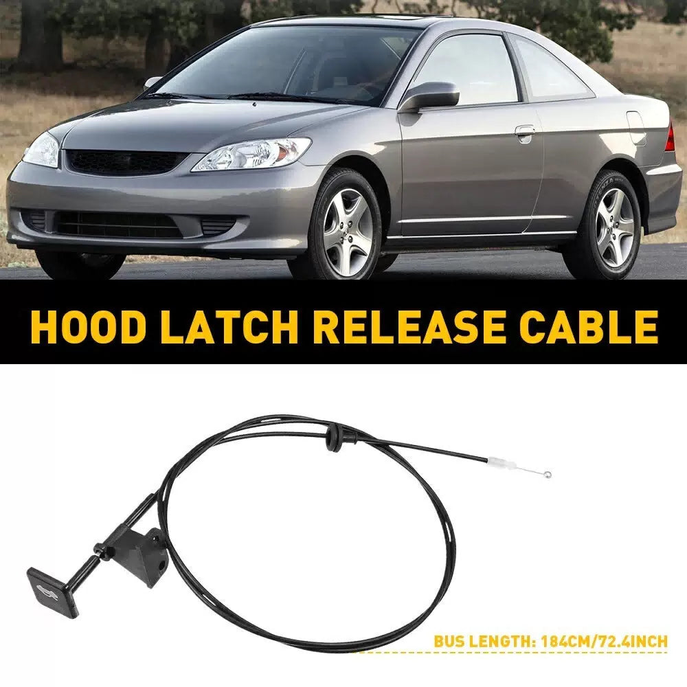 Hood Latch Release Cable W/Pull Handle 74130S5DA01ZA For 2001-2005 Honda Civic A 6B93BC-57 [1]