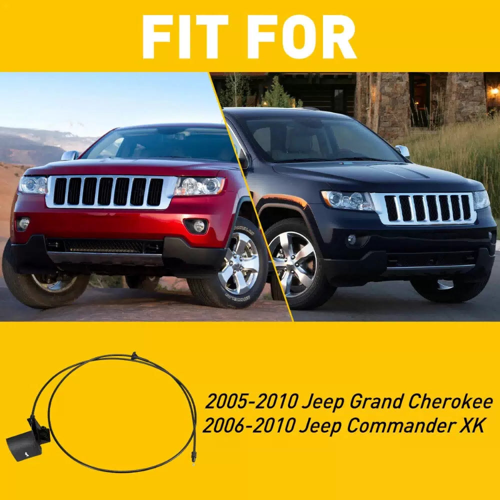 Hood Latch Release Cable w/Handle #55394495AB For Grand Jeep Cherokee 2005-10 EA 6B93BC-57 [10]