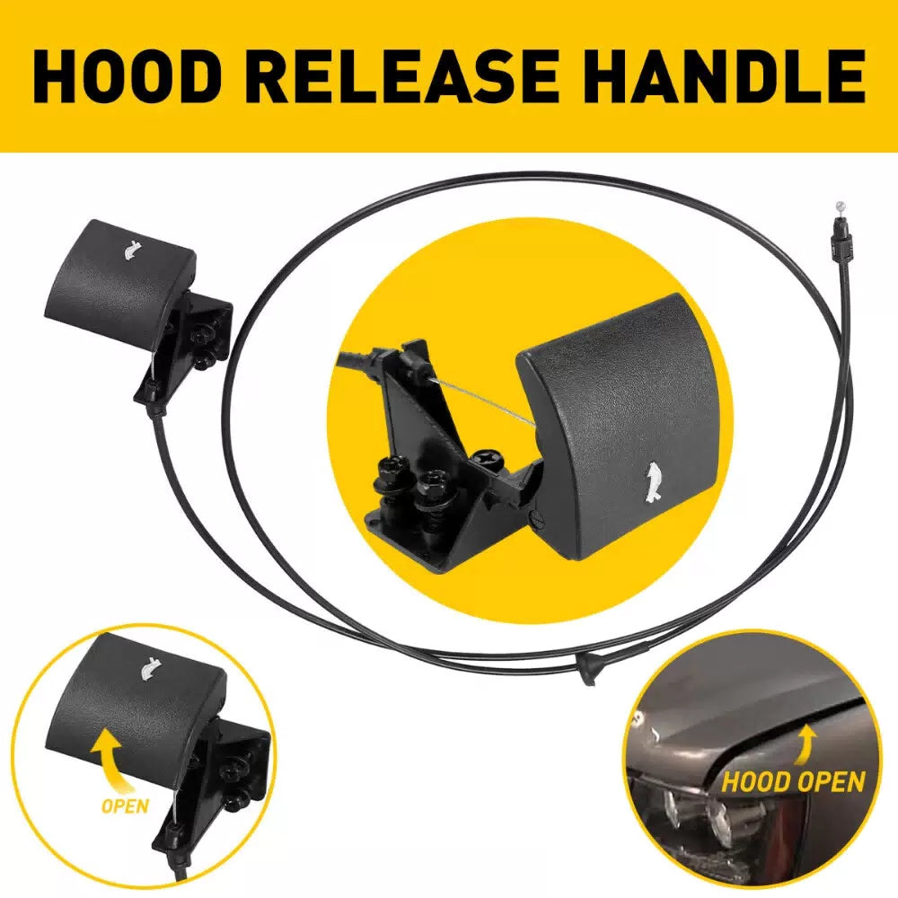 Hood Latch Release Cable w/Handle #55394495AB For Grand Jeep Cherokee 2005-10 EA 6B93BC-57 [11]